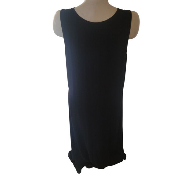 J. Jill Black Sleeveless Long Stretch Dress LT Tall black‎ slinky summer - Picture 4 of 7